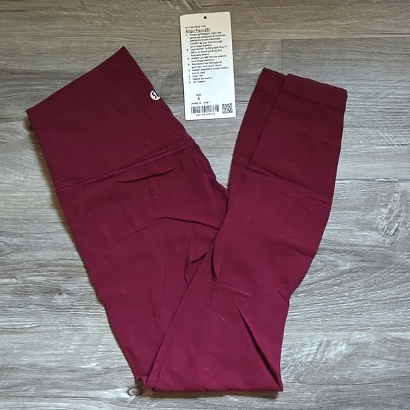 Lululemon Align Pant 25" in Dark Ruby - Picture 1 of 7